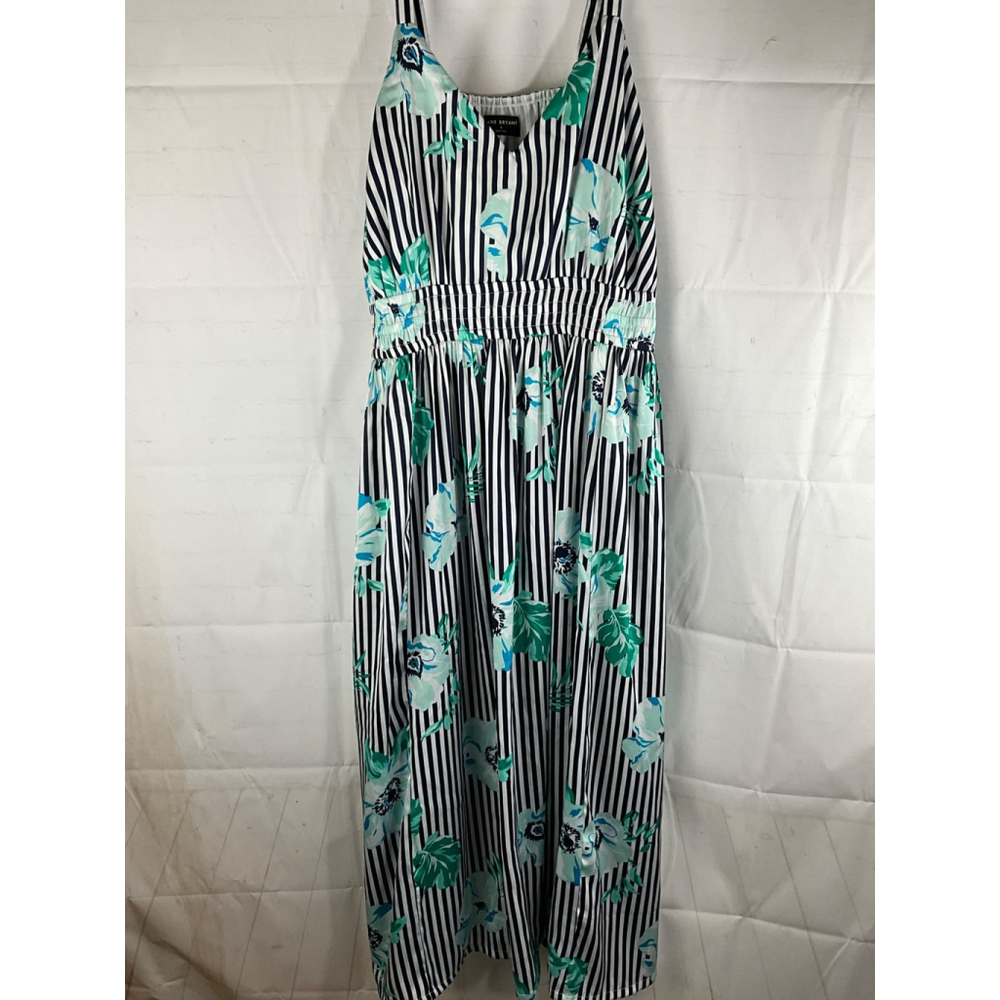 Lane Bryant Maxi Dress Striped Floral Adjustable Straps Size 18 Maxi New - Picture 4 of 4